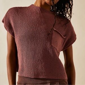 Free People FP Beach Freya Sweater top in Dusty Rose size Small